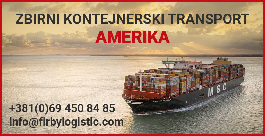 zbirni kontejnerski transport robe Amerika Firby Logistic 1